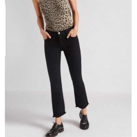 Current Elliott Black Kick Jean Raw Hem Sz 23 27 - Picture 2 of 8